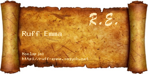 Ruff Emma névjegykártya