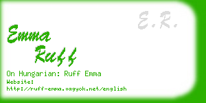 emma ruff business card